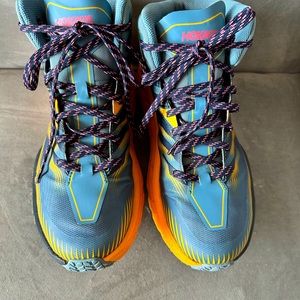 Hoka One One Women's Blue & Orange Trail Running Shoes